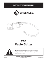 Greenlee 750 Cable Cutter User manual