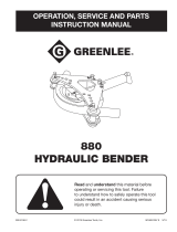 Greenlee 880 Hydraulic Bender Manual User manual