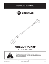 Greenlee 48520 Pruner Serial Code FPK, FRK User manual