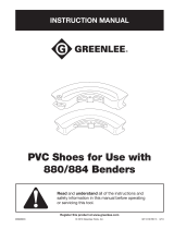 Greenlee PVC Shoes for 800-884 Benders User manual