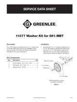 Greenlee 11077 Washer Kit for 881-MBT User manual