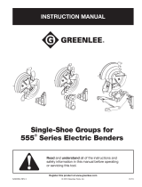 Greenlee Single Shoe Groups 555 Electric Bender Manual User manual