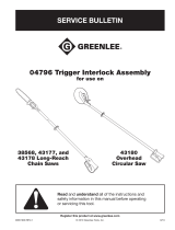 Greenlee 04796 Trigger Interlock Assembly for 43180, 43177 User manual