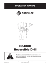 Greenlee H6400C Reversible Drill Manual User manual