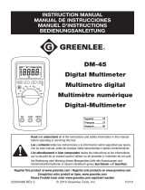 Greenlee DM-45 Digital Multimeter User manual