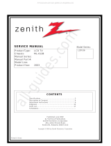 Zenith L20V36 Series User manual