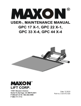 Maxon GPC 33/44 X4 Operating instructions