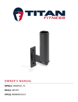 Titan Fitness T-2 Series Vertical Mount Barbell Holder User manual