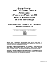 Schumacher DSR157 Jump Starter and DC Power Source DSR158 Jump Starter and DC Power Source DSR159 Jump Starter and DC Power Source DSR160 Jump Starter and DC Power Source Owner's manual