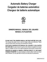 Schumacher FR01333 Automatic Battery Charger SC1300 Automatic Battery Charger UL 91-1 Owner's manual