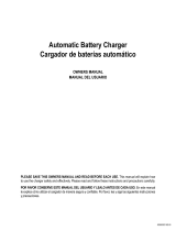 Schumacher FR01538 Automatic Battery Charger Owner's manual