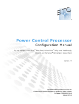 ETC Power Control Processor Configuration manual