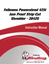 MyBinding Fellowes Powershred 425i Jam Proof Strip-Cut Shredder User manual