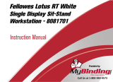 MyBinding Fellowes 8081701 Lotus RT White Single Display Sit Stand Workstation User manual