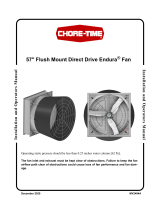 Chore-Time MV2494A 57-Inch Flush Mount Direct-Drive ENDURA® Fan Installation and Operators Instruction Manual