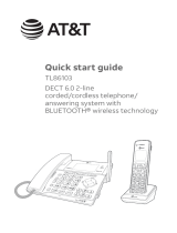 AT&T TL86103 Quick start guide