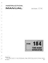 Tektronix 184 User manual