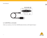 Behringer UCA202 U-CONTROL Ultra-Low Latency 2 In 2 Out USB WAudio Interface User manual