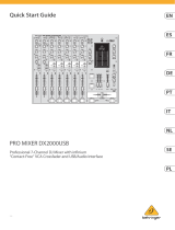 Behringer PRO MIXER DX2000USB Professional 7-Channel DJ Mixer User guide