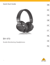 Behringer BH 470 Studio Monitoring Headphones User guide