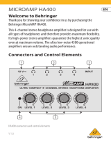 Behringer HA400 Microamp Owner's manual