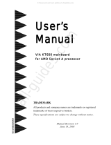 VIA Technologies KT600 User manual