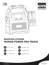 GYS BOOSTER LITHIUM NOMAD POWER PRO TRUCK Owner's manual