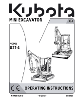 Kubota U27-4 Operating Instructions Manual