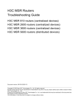 H3C MSR 5600 Troubleshooting Manual