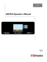 Simplex 4007ES Panels User manual