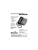 Binatone 410 Spirit Corded Telephone User manual