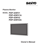 Sanyo PDP-42WV2A Owner's manual