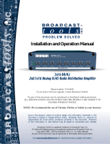 Broadcast Tools 2x16 DA/RJ Operating instructions