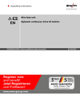 EWM TIGSPEED OSCILLATION DRIVE 45 COLDWIRE Operating Instructions Manual