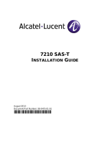 Alcatel-Lucent 7210 SAS-T Installation guide