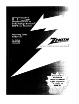 Zenith INTEQ IQZ36Z46D Operating Manual & Warranty