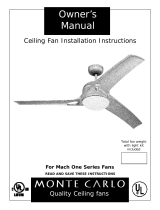 Monte Carlo Fan Company Mach One Series User manual