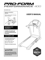 Pro-Form PERFORMANCE 400 User manual