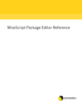 Symantec WISESCRIPT PACKAGE EDITOR 7.0 SP2 Installation guide