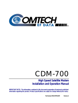 Comtech EF Data CDM-700 Operating instructions