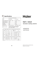Haier HWT60FVW2 User manual