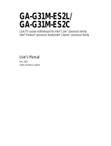 Gigabyte GA-G31M-ES2L User manual