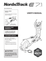 NordicTrack E 7.1 User manual