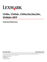 Lexmark C544DTN - Color Laser Printer 25/25 Ppm Duplex Networkfront Pic User manual