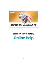 ScanSoft PDF CREATE! 3 Online Help Manual