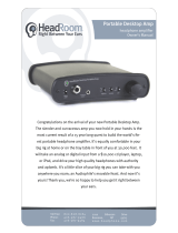 HeadRoom Portable Desktop Amp Owner's manual