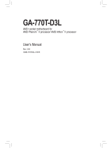 Gigabyte GA-770T-D3L User manual