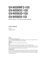 Gigabyte GV-N550WF2-1GI User manual