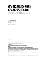 Gigabyte GV-N275UD-896I User manual