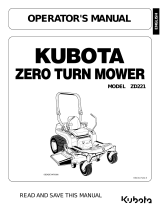 Kubota ZD221 User manual